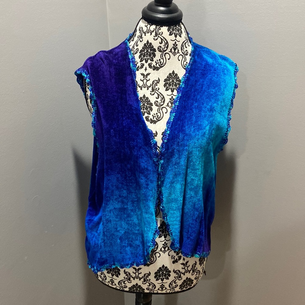 Vintage chenille crop vest